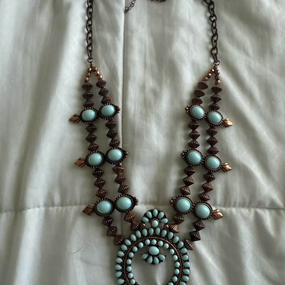 Turquoise Statement Pendant Necklace - Women's Jewelry